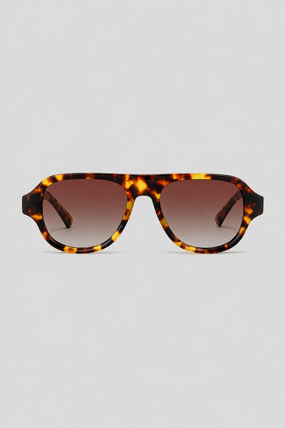 Olivier Marel Rimini '08 tortoiseshell polarized aviator sunglasses in acetate, front view