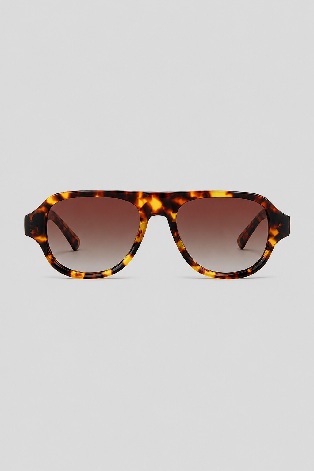Olivier Marel Rimini '08 tortoiseshell polarized aviator sunglasses in acetate, front view