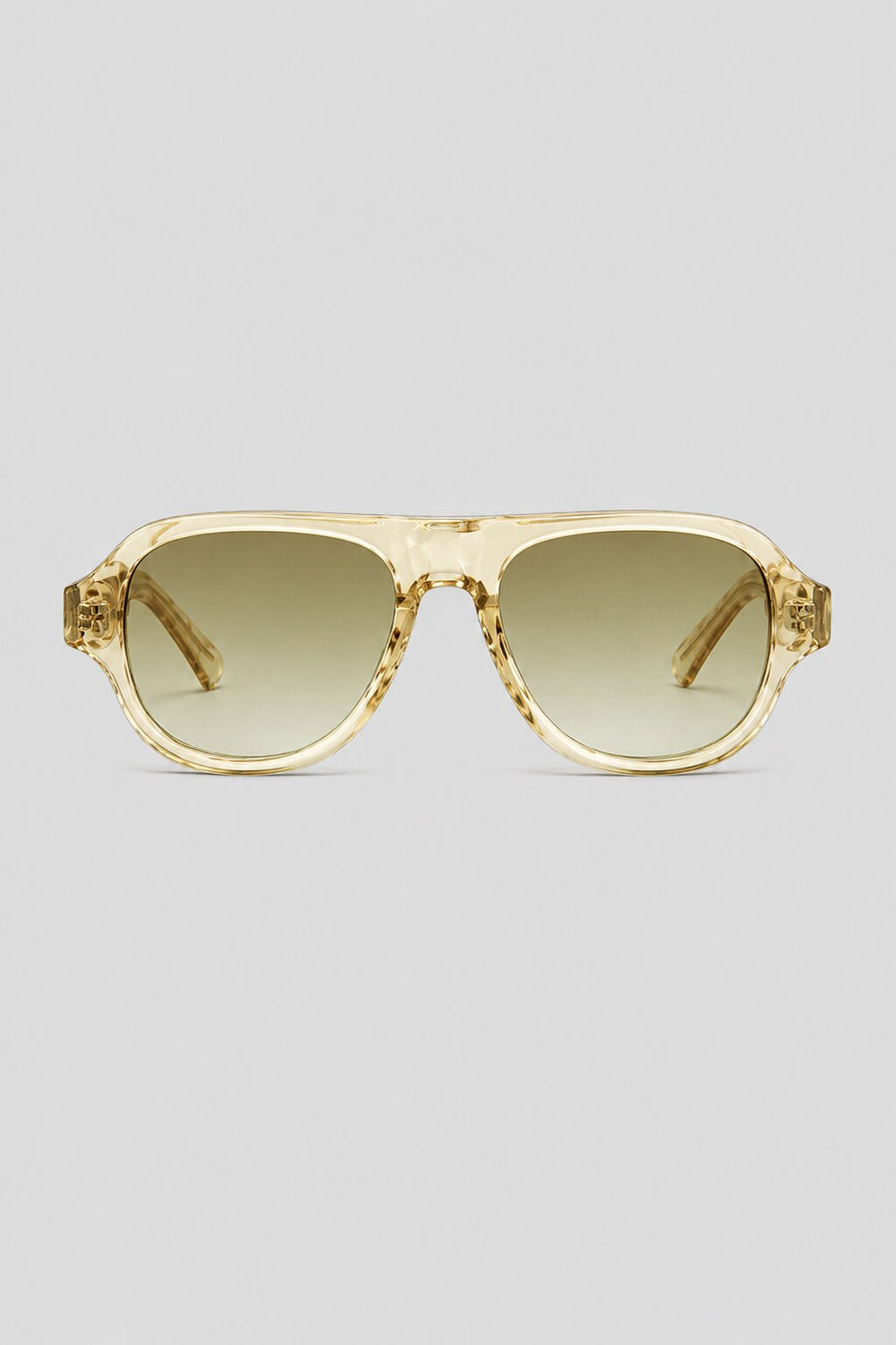 Olivier Marel Rimini '08 olive polarized aviator sunglasses in acetate, front view