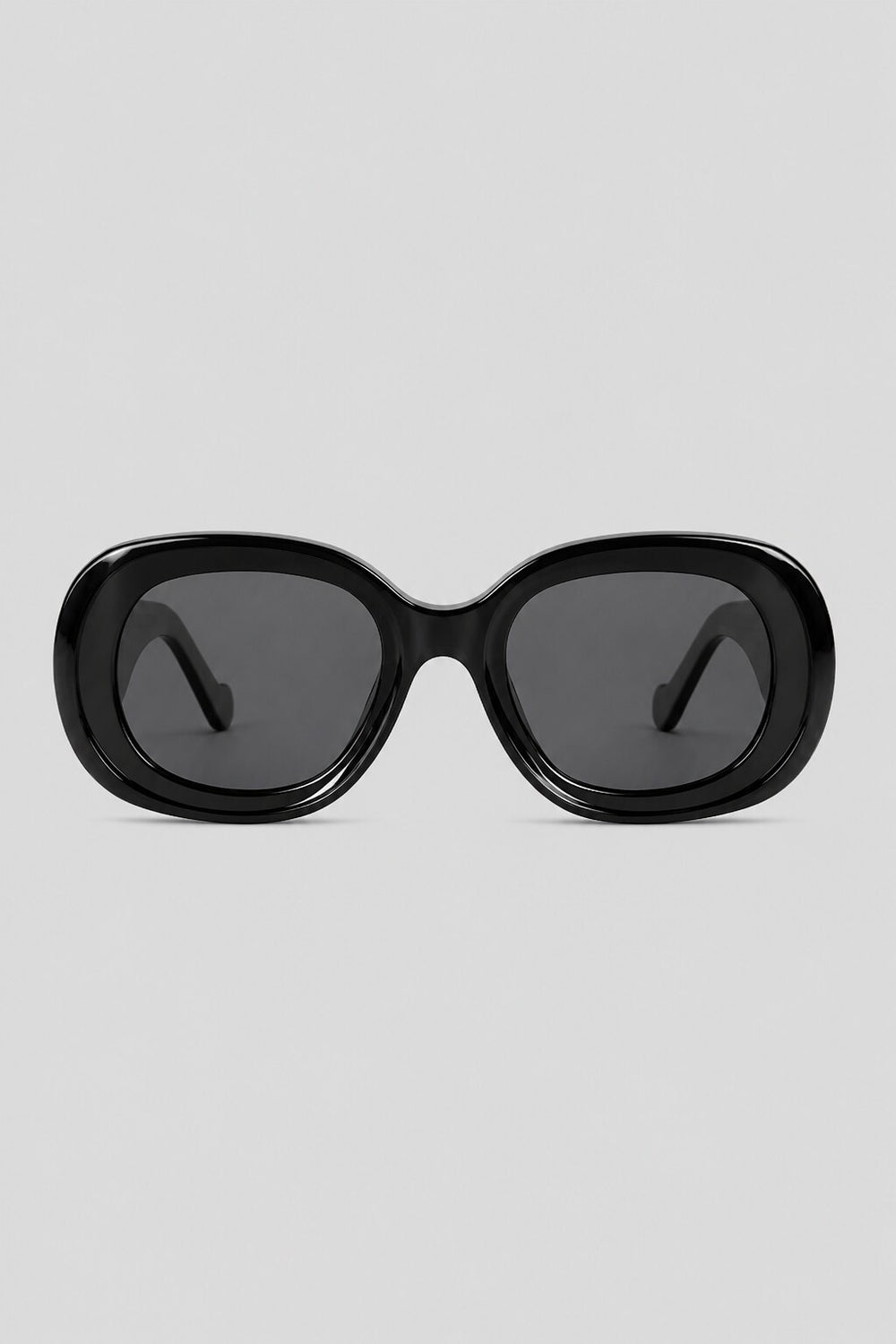 Olivier Marel Salzburg '68 black polarized oval sunglasses in acetate, front view