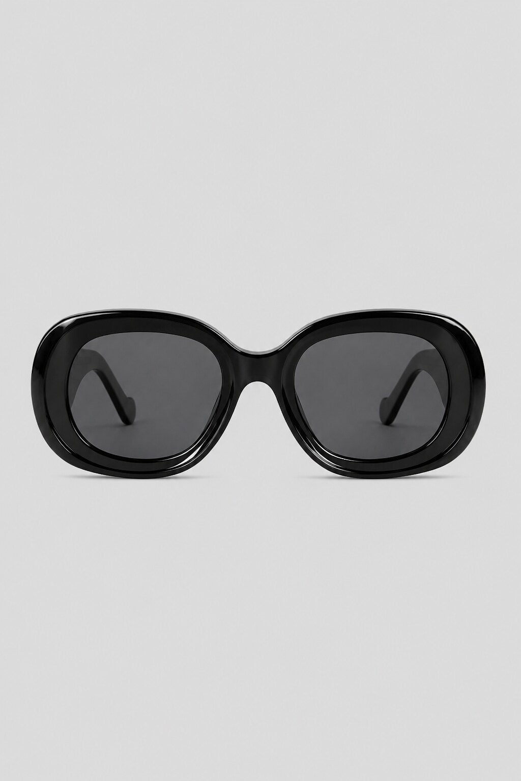 Olivier Marel Salzburg '68 black polarized oval sunglasses in acetate, front view