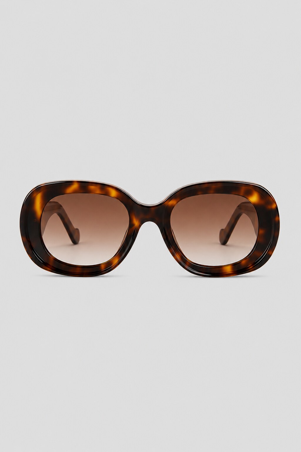 Olivier Marel Salzburg '68 brown tortoise polarized oval sunglasses in acetate, front view