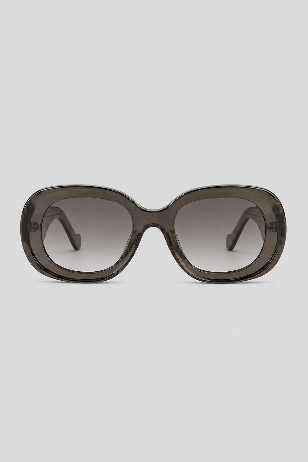 Olivier Marel Salzburg '68 gray polarized oval sunglasses in acetate, front view
