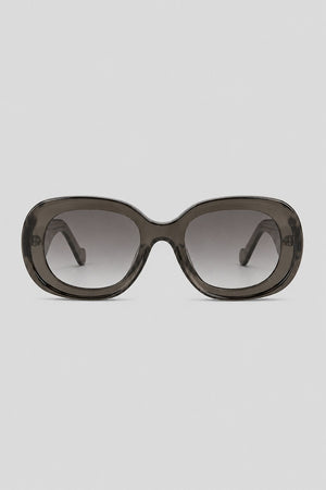 Olivier Marel Salzburg '68 gray polarized oval sunglasses in acetate, front view