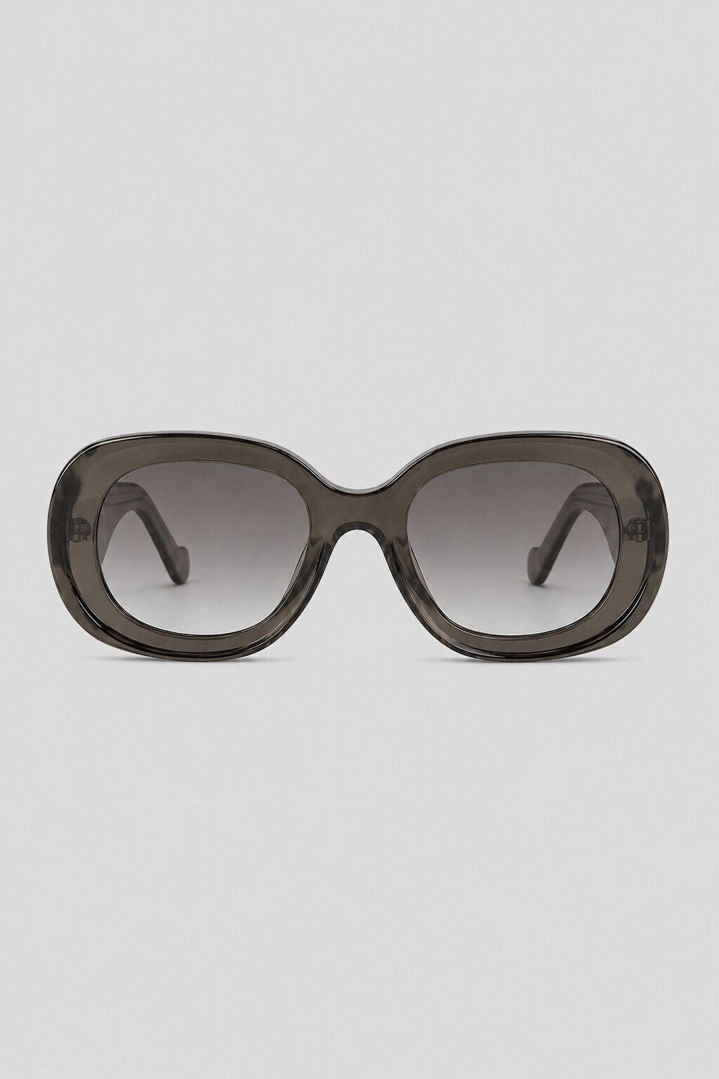 Olivier Marel Salzburg '68 gray polarized oval sunglasses in acetate, front view