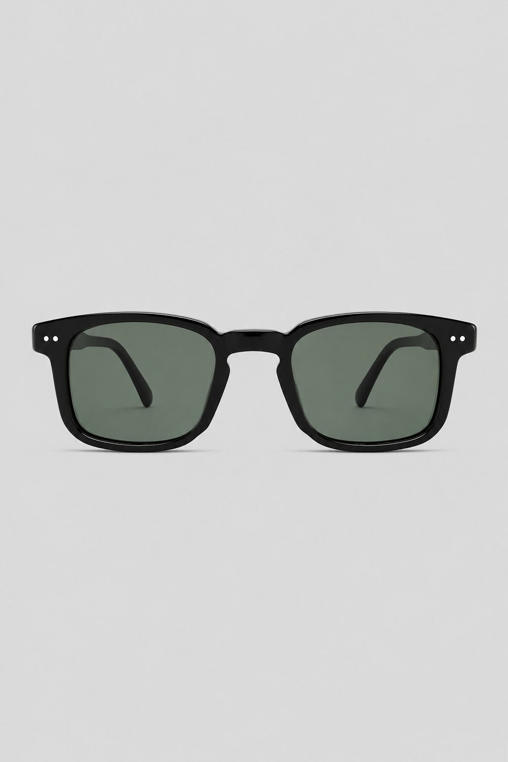 Olivier Marel Santorini '35 black square sunglasses in acetate, front view