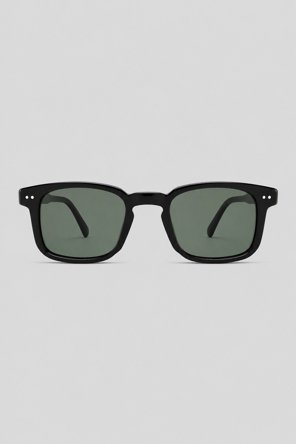 Olivier Marel Santorini '35 black square sunglasses in acetate, front view