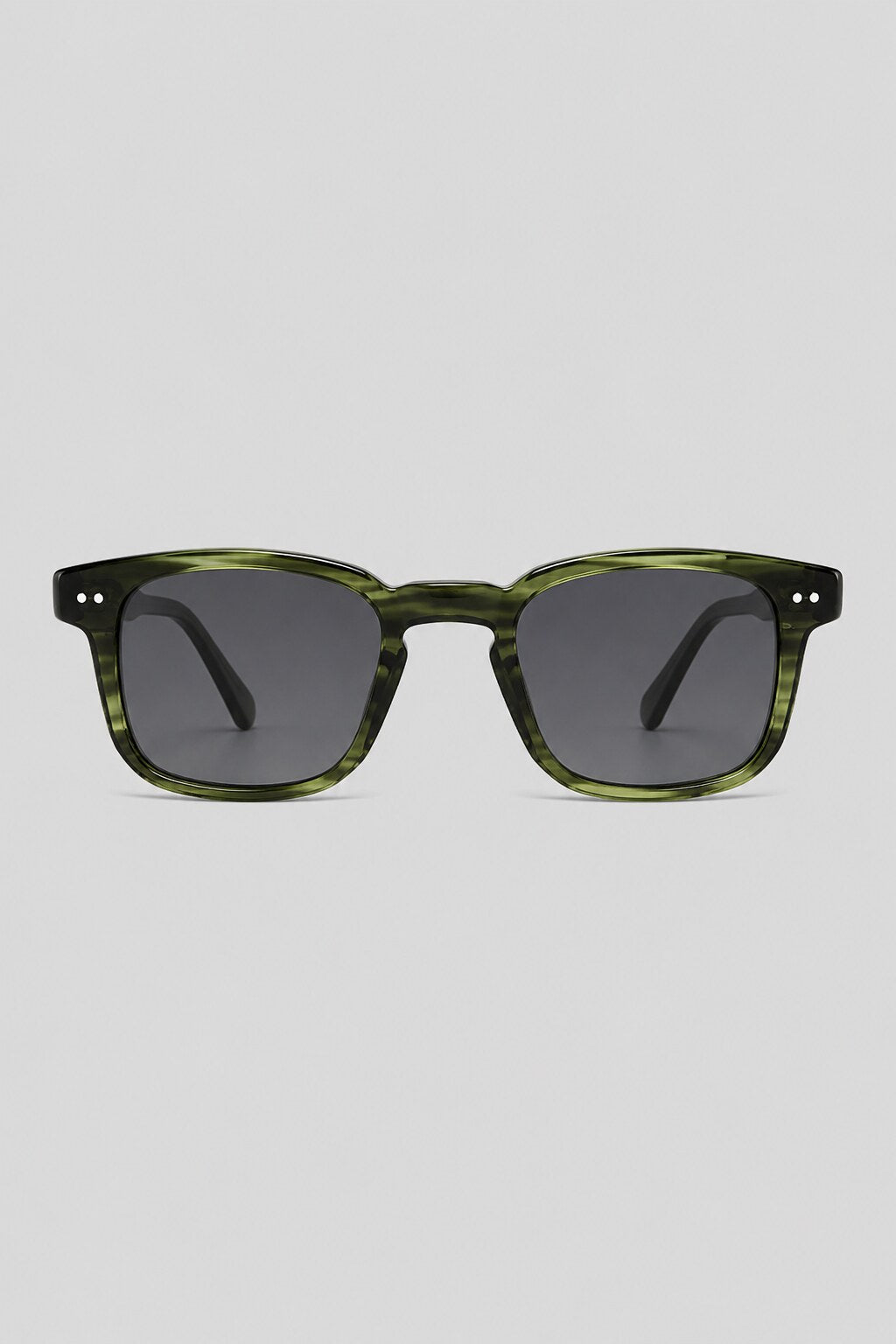 Olivier Marel Santorini '35 green square sunglasses, side profile, unisex fit