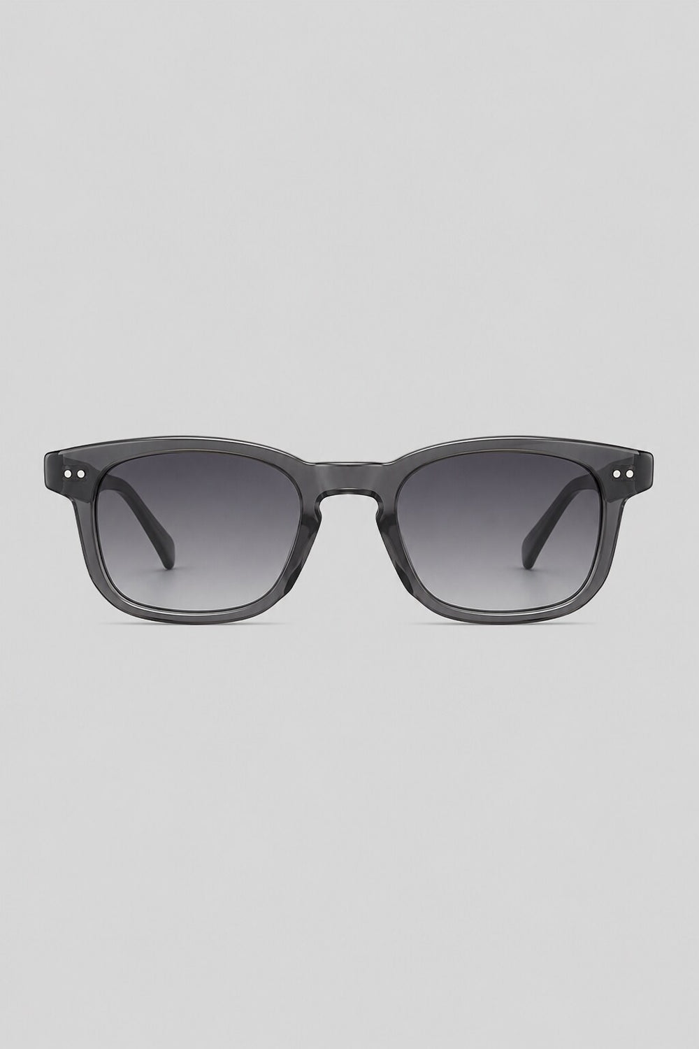 Olivier Marel Santorini '35 gray square sunglasses in acetate, front view