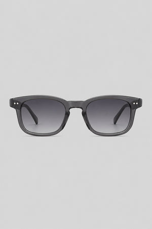 Olivier Marel Santorini '35 gray square sunglasses in acetate, front view