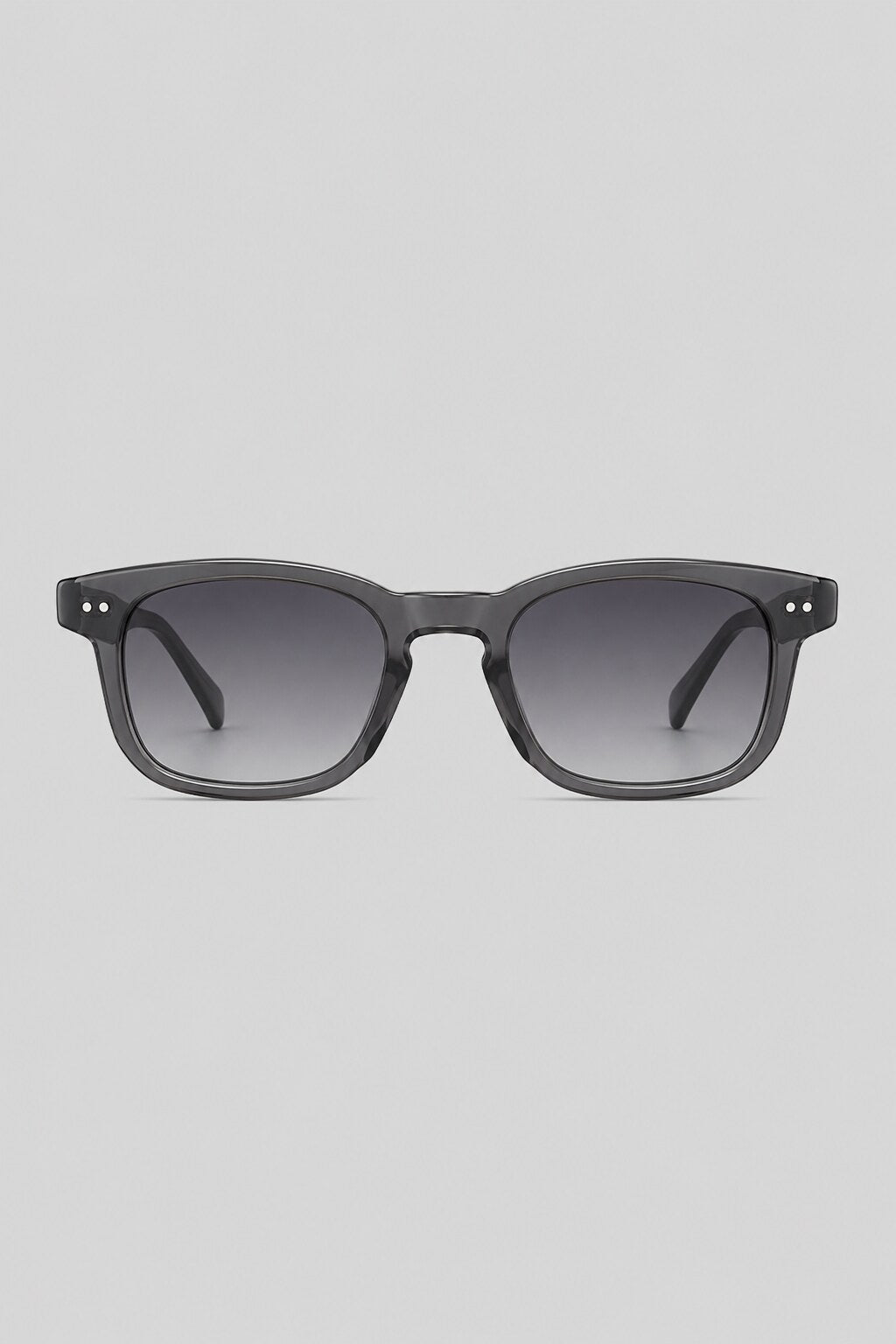 Olivier Marel Santorini '35 gray square sunglasses in acetate, front view