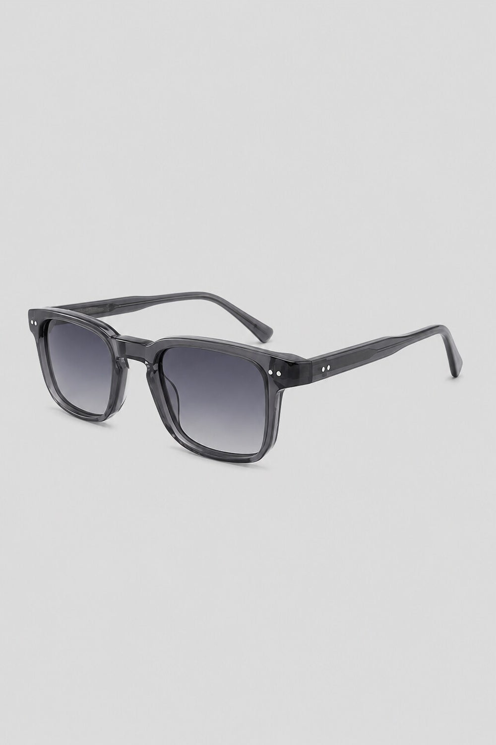 Olivier Marel Santorini '35 gray square sunglasses, side profile, unisex fit