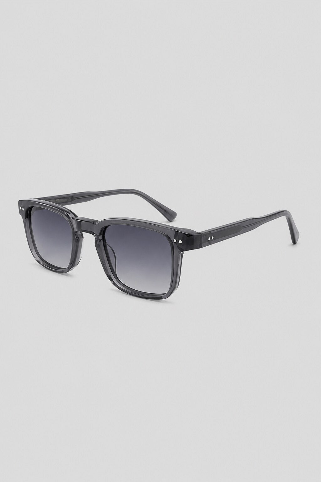 Olivier Marel Santorini '35 gray square sunglasses, side profile, unisex fit