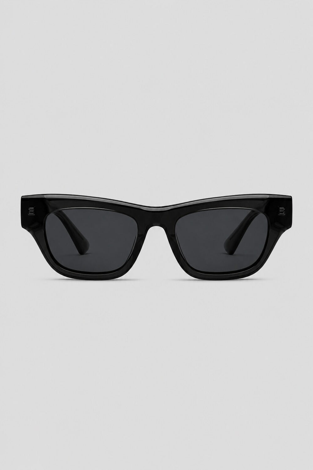 Olivier Marel Seefeld '64 black polarized square sunglasses in acetate, front view