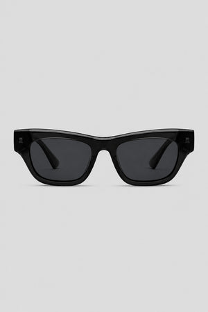 Olivier Marel Seefeld '64 black polarized square sunglasses in acetate, front view