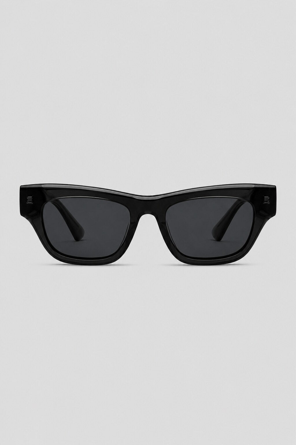 Olivier Marel Seefeld '64 black polarized square sunglasses in acetate, front view