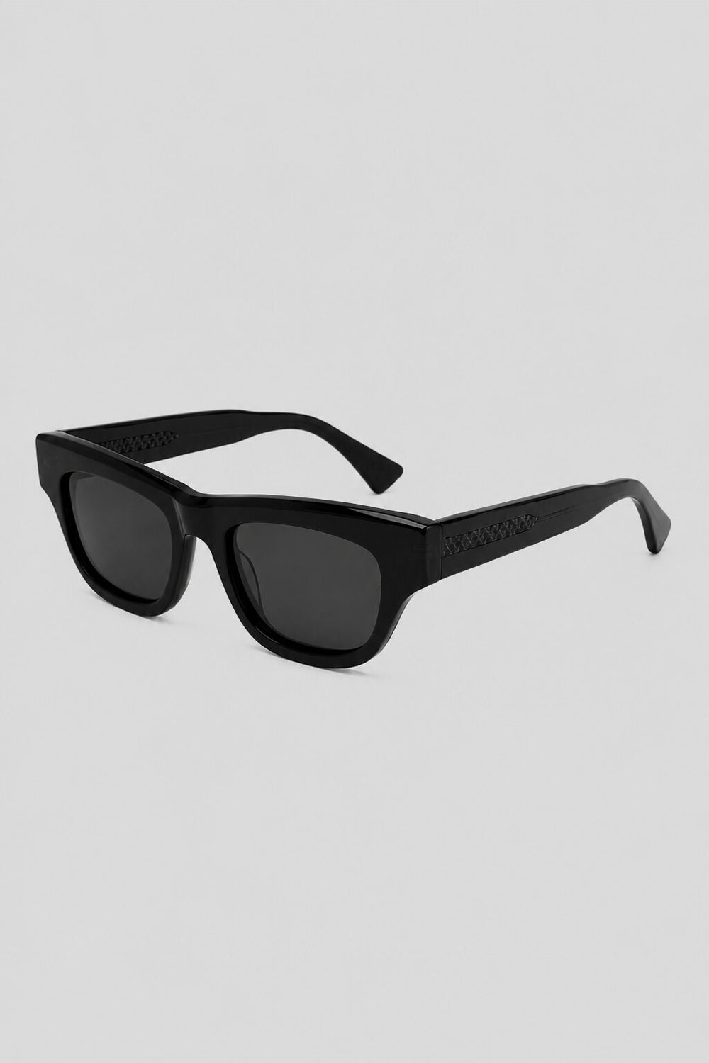 Olivier Marel Seefeld '64 black polarized square sunglasses, side profile, men's fit