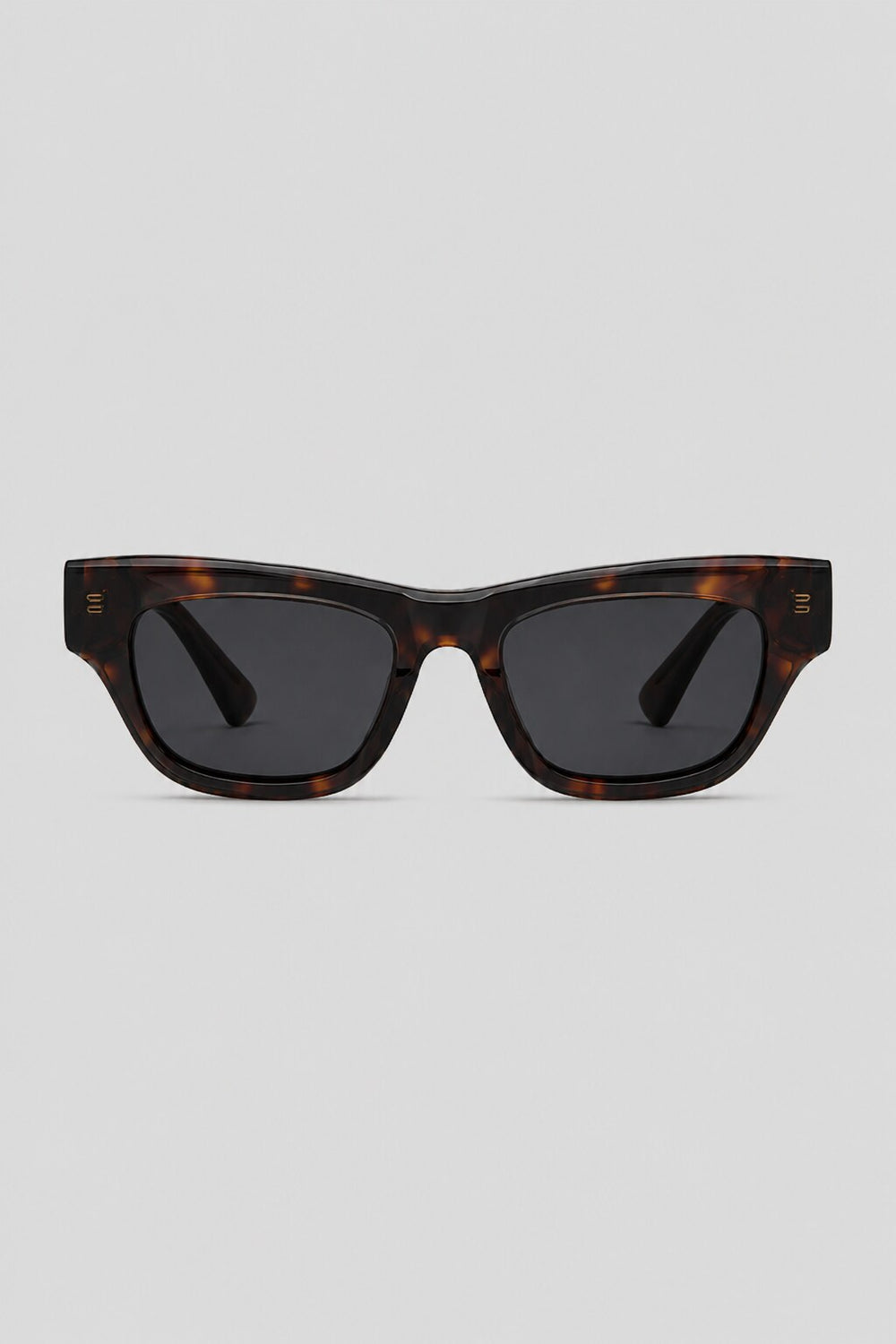 Olivier Marel Seefeld '64 brown polarized square sunglasses in acetate, front view