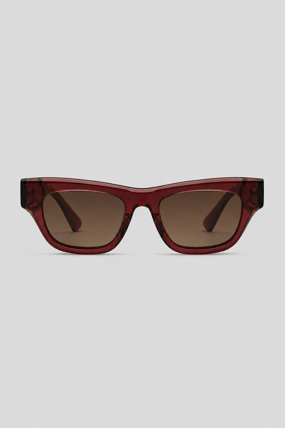 Olivier Marel Seefeld '64 burgundy polarized square sunglasses in acetate, front view