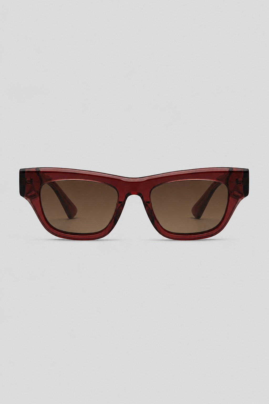 Olivier Marel Seefeld '64 burgundy polarized square sunglasses in acetate, front view