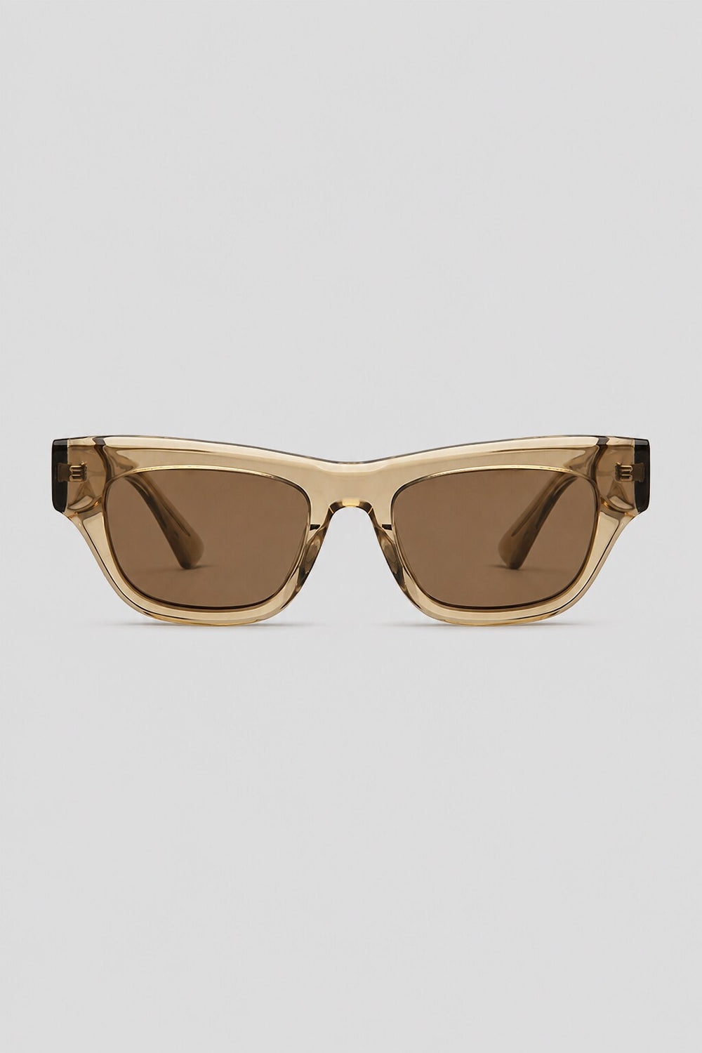 Olivier Marel Seefeld '64 champagne polarized square sunglasses in acetate, front view