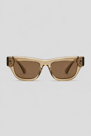 Olivier Marel Seefeld '64 champagne polarized square sunglasses in acetate, front view