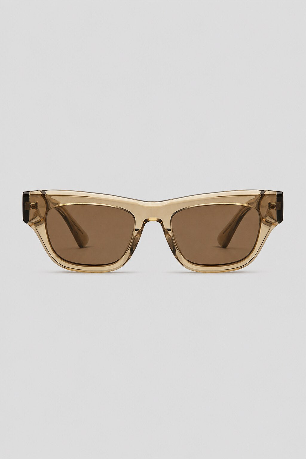 Olivier Marel Seefeld '64 champagne polarized square sunglasses in acetate, front view