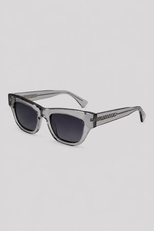 Olivier Marel Seefeld '64 gray polarized square sunglasses in acetate, front view