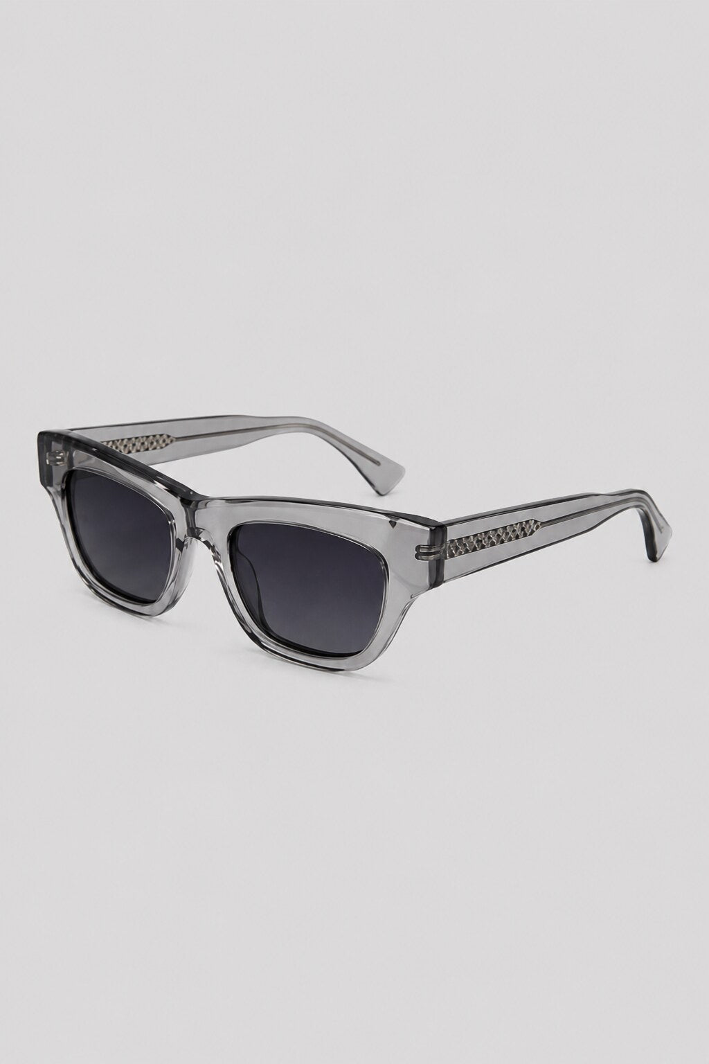 Olivier Marel Seefeld '64 gray polarized square sunglasses in acetate, front view