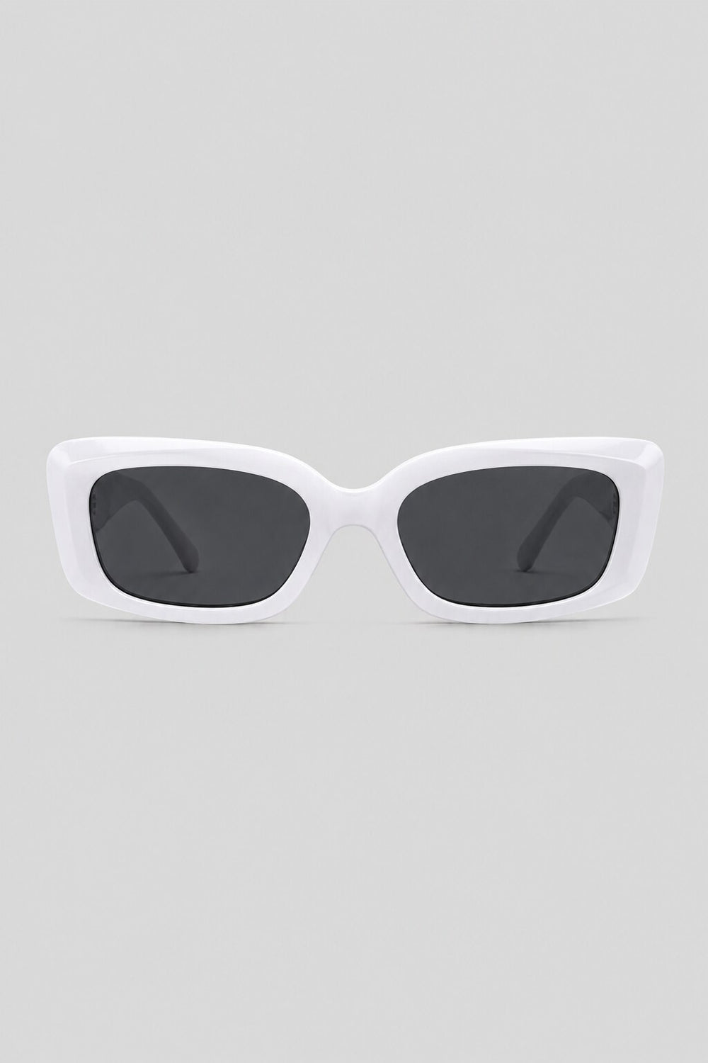 Olivier Marel Sevilla '91 white polarized rectangle sunglasses in acetate, front view