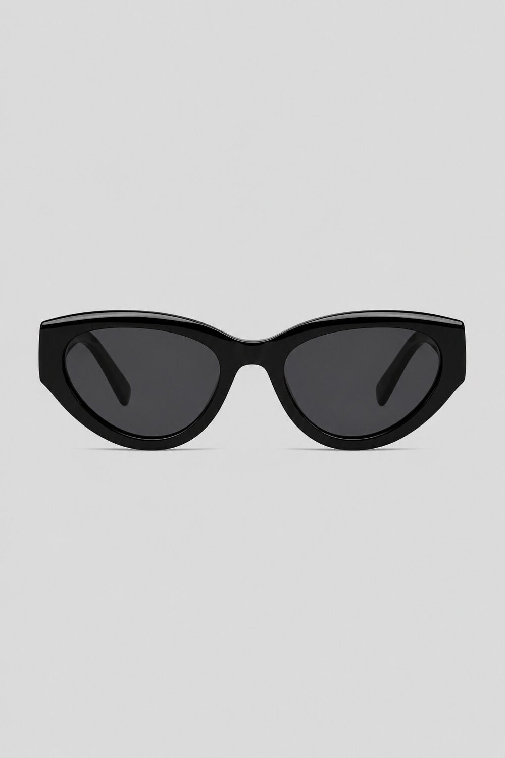 Olivier Marel Sitges '74 black polarized cat-eye sunglasses in acetate, front view