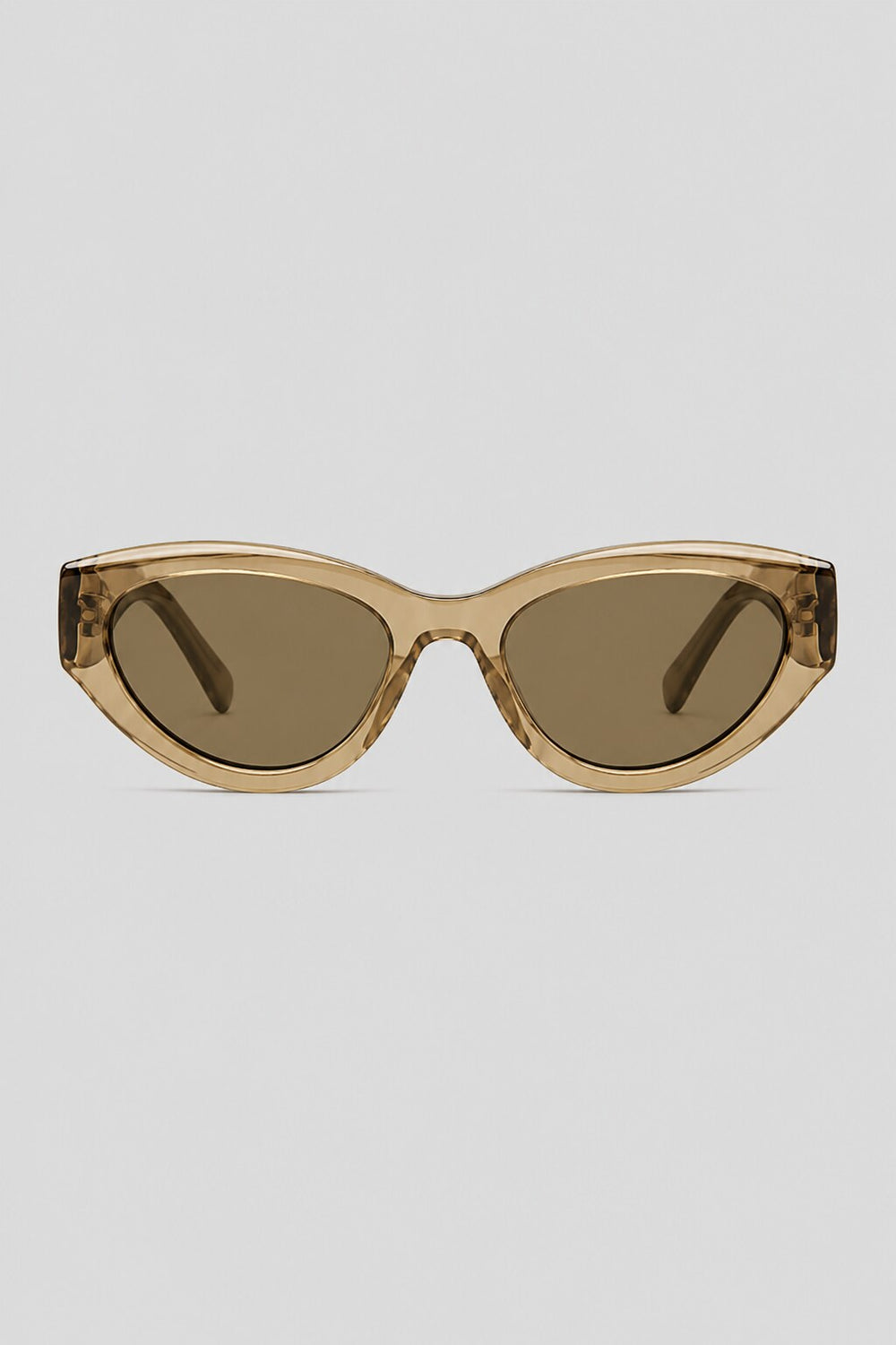 Olivier Marel Sitges '74 champagne polarized cat-eye sunglasses in acetate, front view