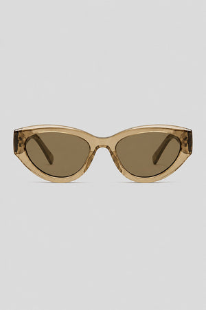 Olivier Marel Sitges '74 champagne polarized cat-eye sunglasses in acetate, front view
