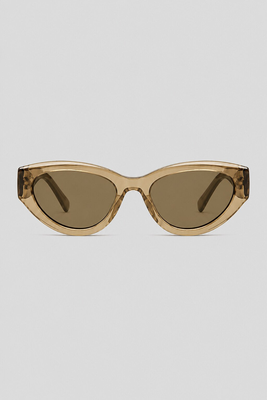 Olivier Marel Sitges '74 champagne polarized cat-eye sunglasses in acetate, front view