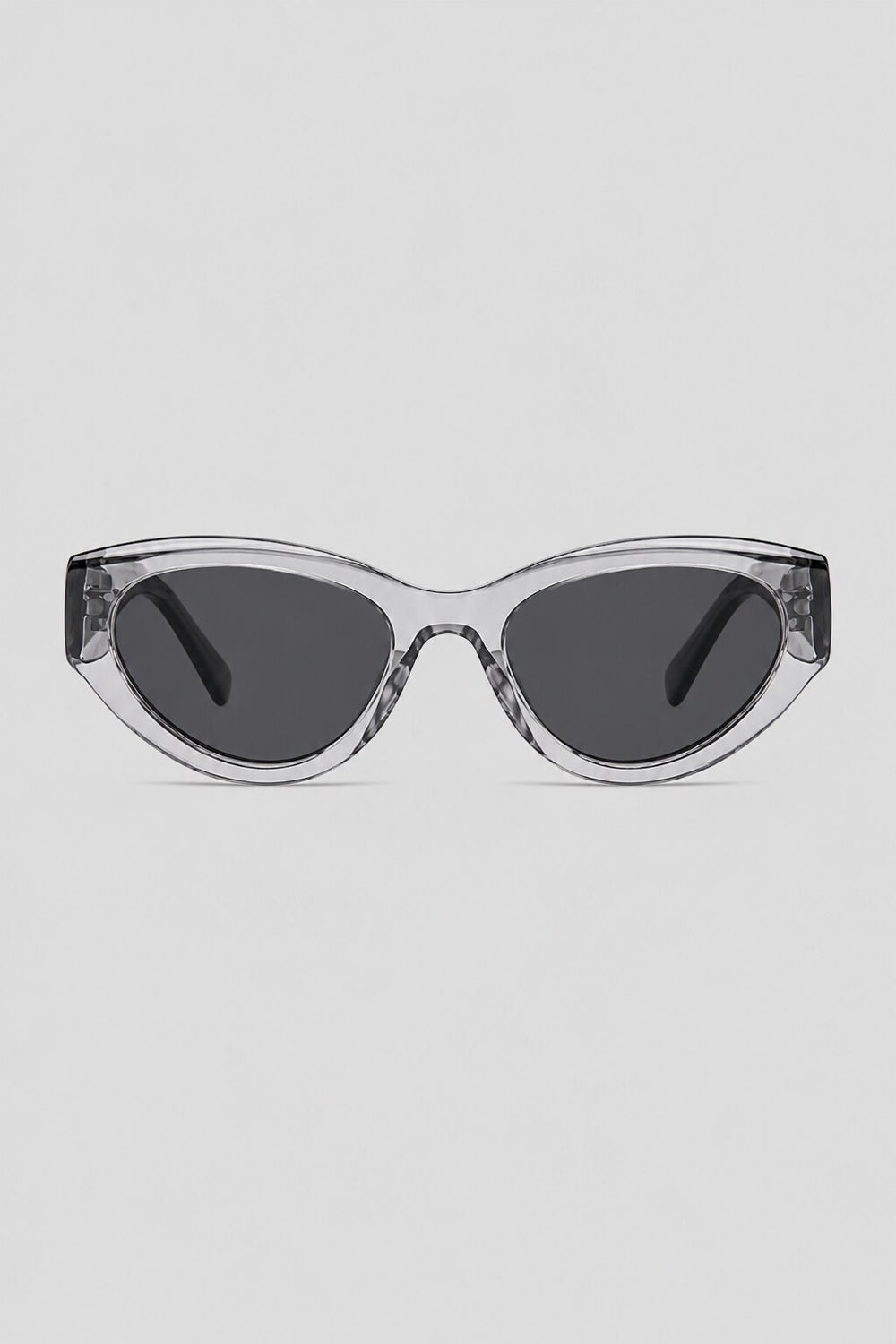 Olivier Marel Sitges '74 gray polarized cat-eye sunglasses in acetate, front view