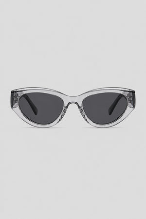 Olivier Marel Sitges '74 gray polarized cat-eye sunglasses in acetate, front view