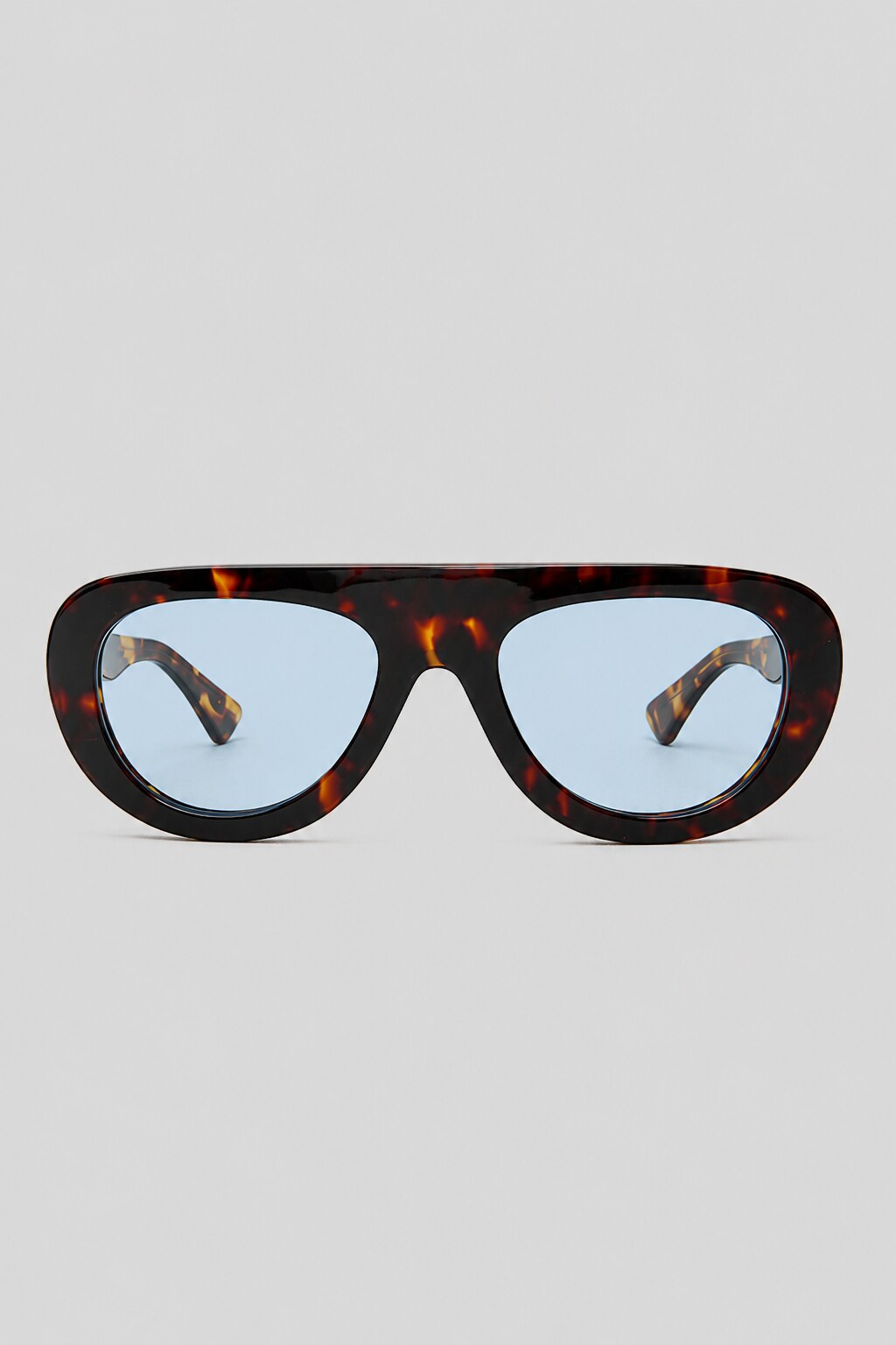 Olivier Marel Sorrento '93 blue polarized oval sunglasses in acetate, front view