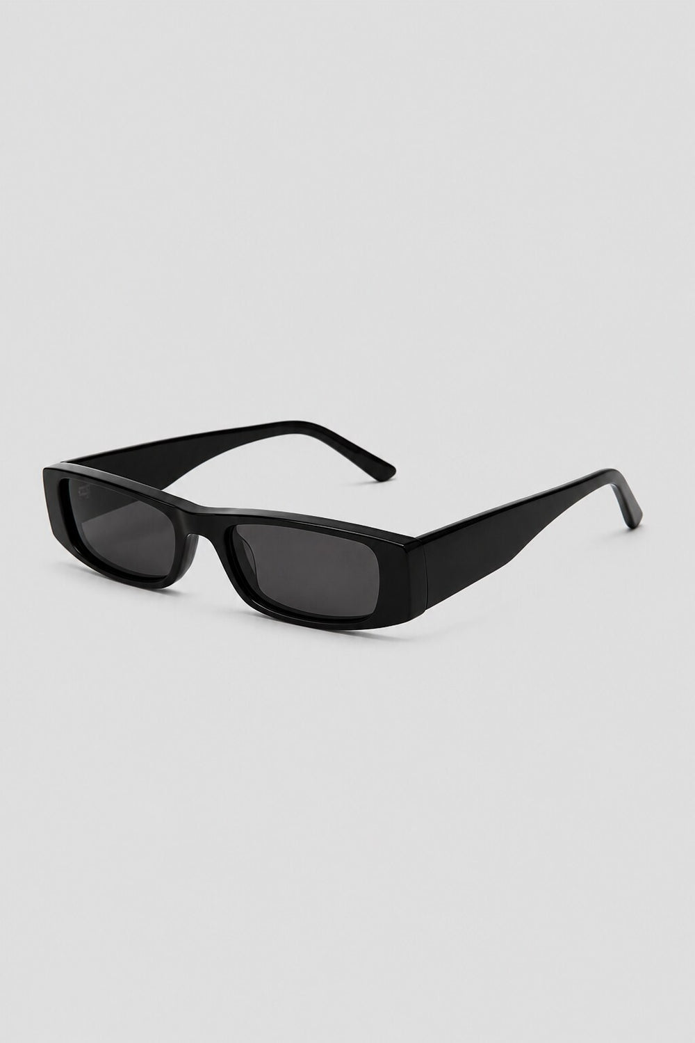 Olivier Marel Stresa '61 black polarized rectangle sunglasses in acetate, front view