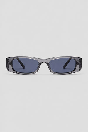 Olivier Marel Stresa '61 gray polarized rectangle sunglasses in acetate, front view