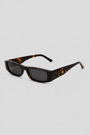 Olivier Marel Stresa '61 tortoiseshell polarized rectangle sunglasses in acetate, front view