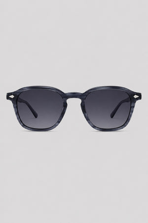 Olivier Marel Taormina '99 blue round sunglasses in acetate, front view