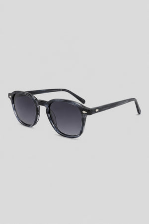 Olivier Marel Taormina '99 blue round sunglasses, side profile, unisex fit