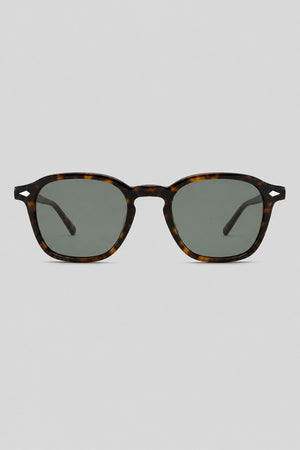 Olivier Marel Taormina '99 tortoiseshell round sunglasses in acetate, front view