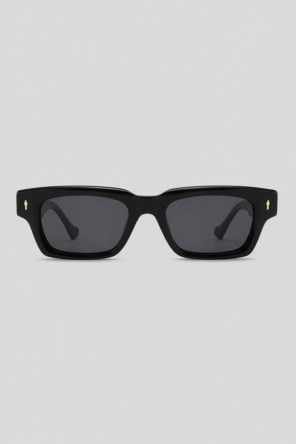 Olivier Marel Tarifa '85 black rectangle sunglasses in acetate, front view