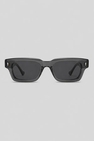 Olivier Marel Tarifa '85 gray rectangle sunglasses in acetate, front view