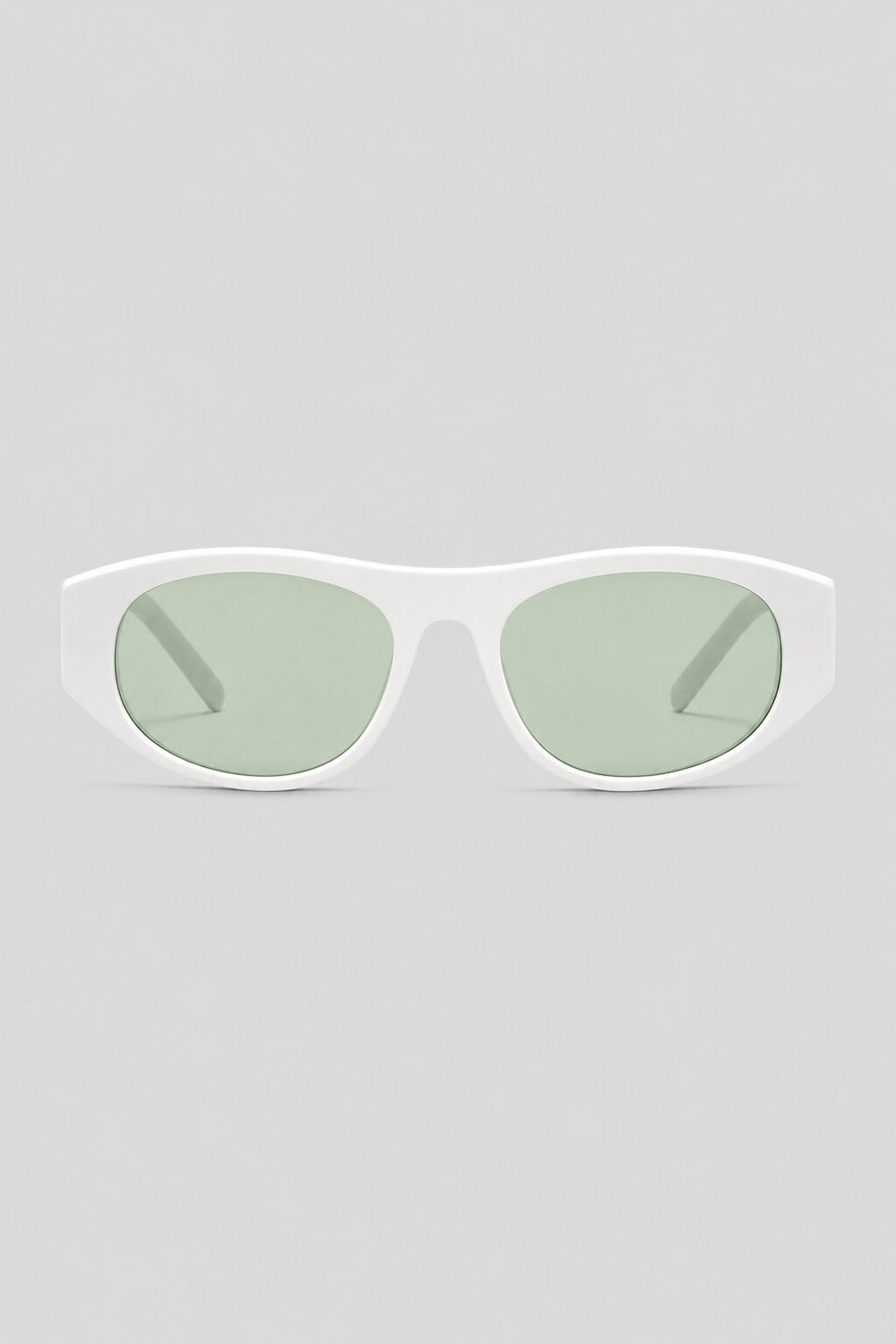 Olivier Marel Tignes '28 mint polarized oval sunglasses in acetate, front view