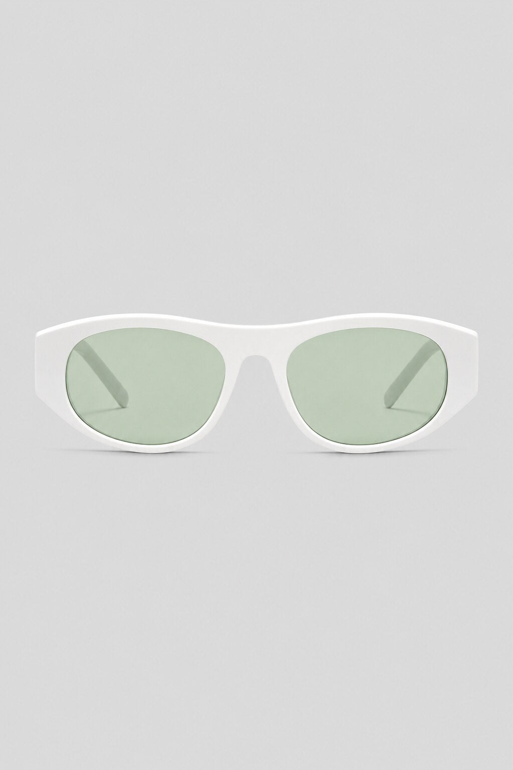 Olivier Marel Tignes '28 mint polarized oval sunglasses in acetate, front view
