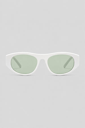 Olivier Marel Tignes '28 mint polarized oval sunglasses in acetate, front view