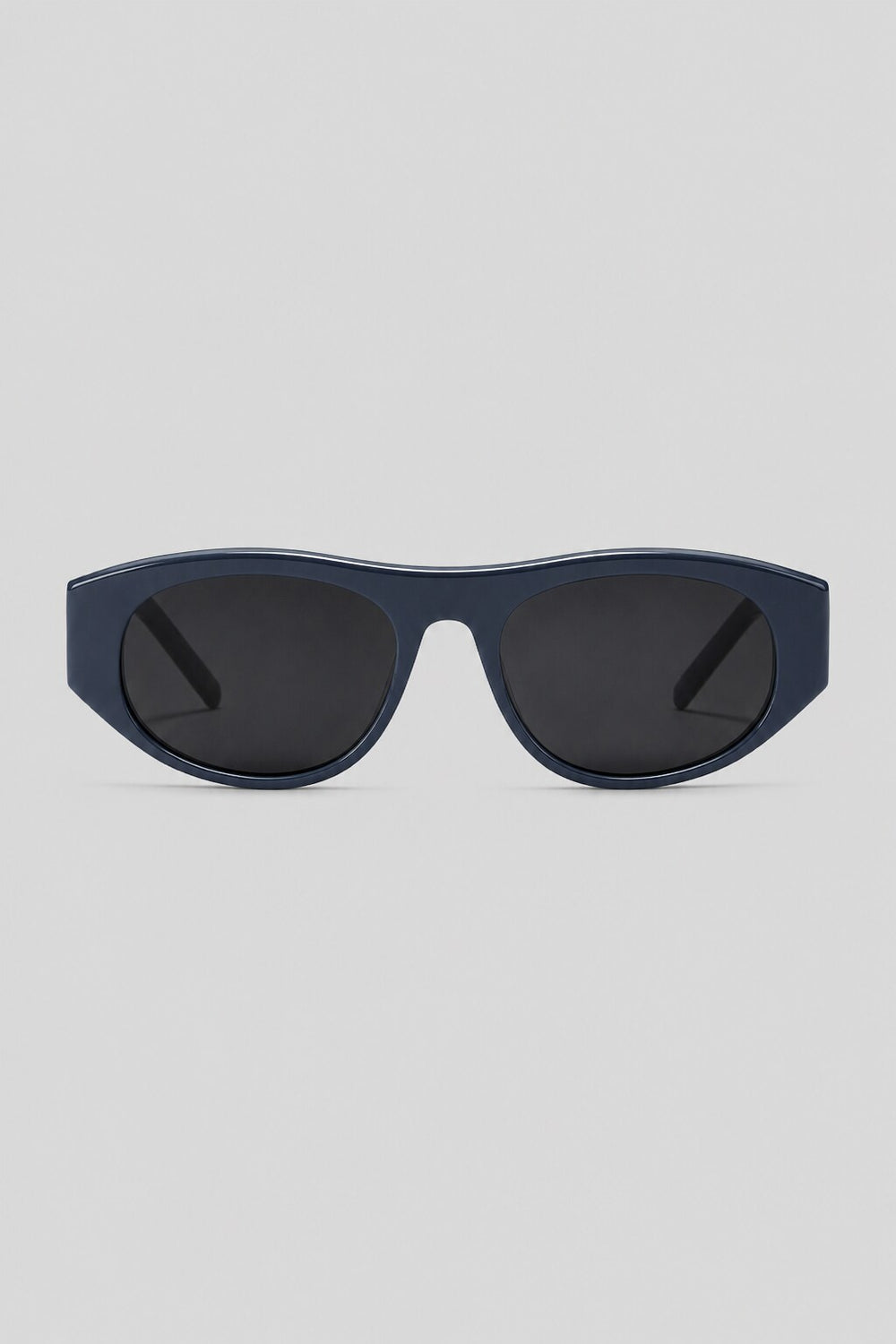 Olivier Marel Tignes '28 navy polarized oval sunglasses in acetate, front view