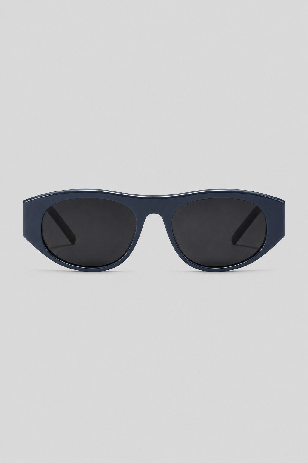 Olivier Marel Tignes '28 navy polarized oval sunglasses in acetate, front view